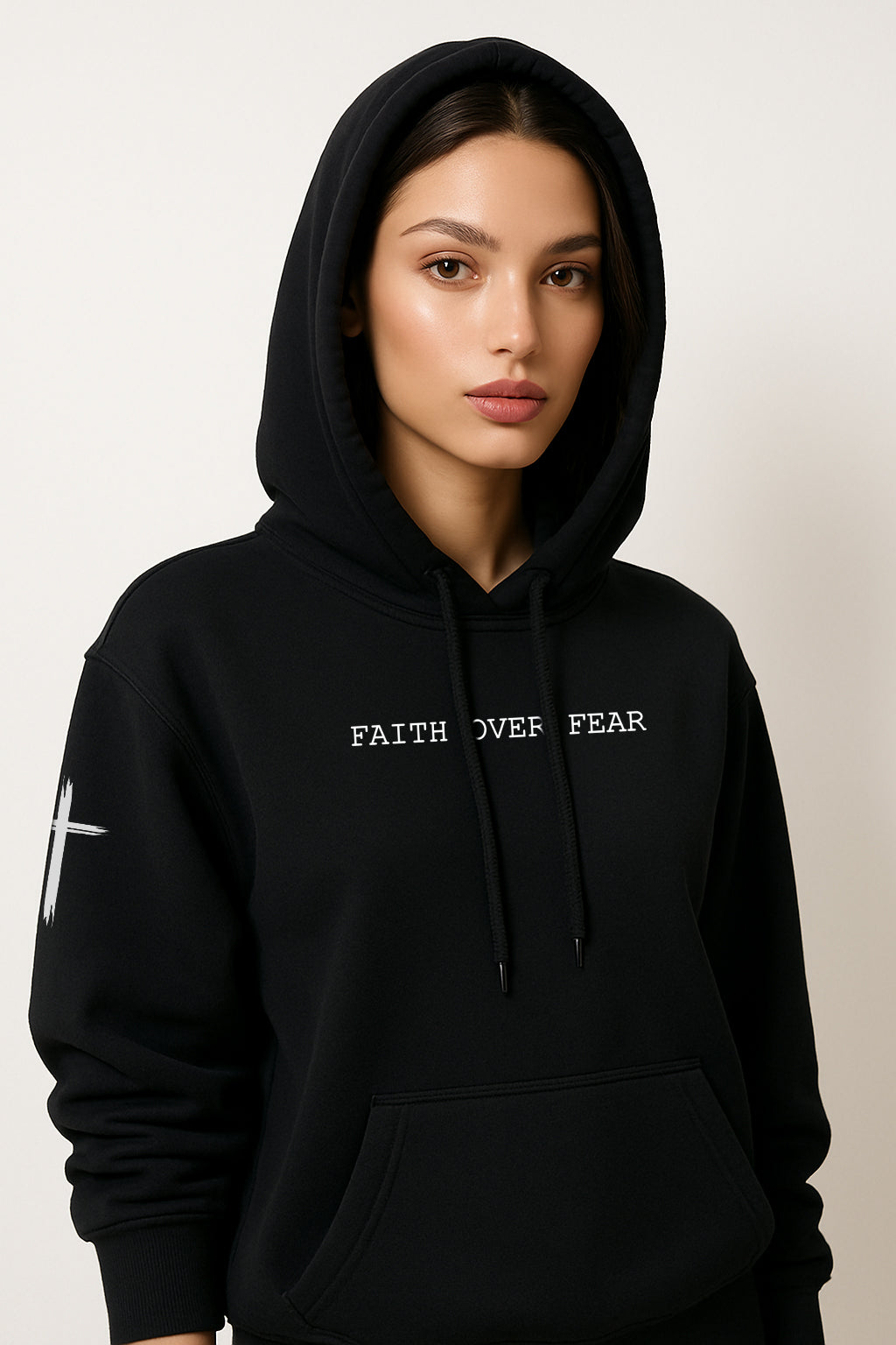 Faith Over Fear Black Hoodie