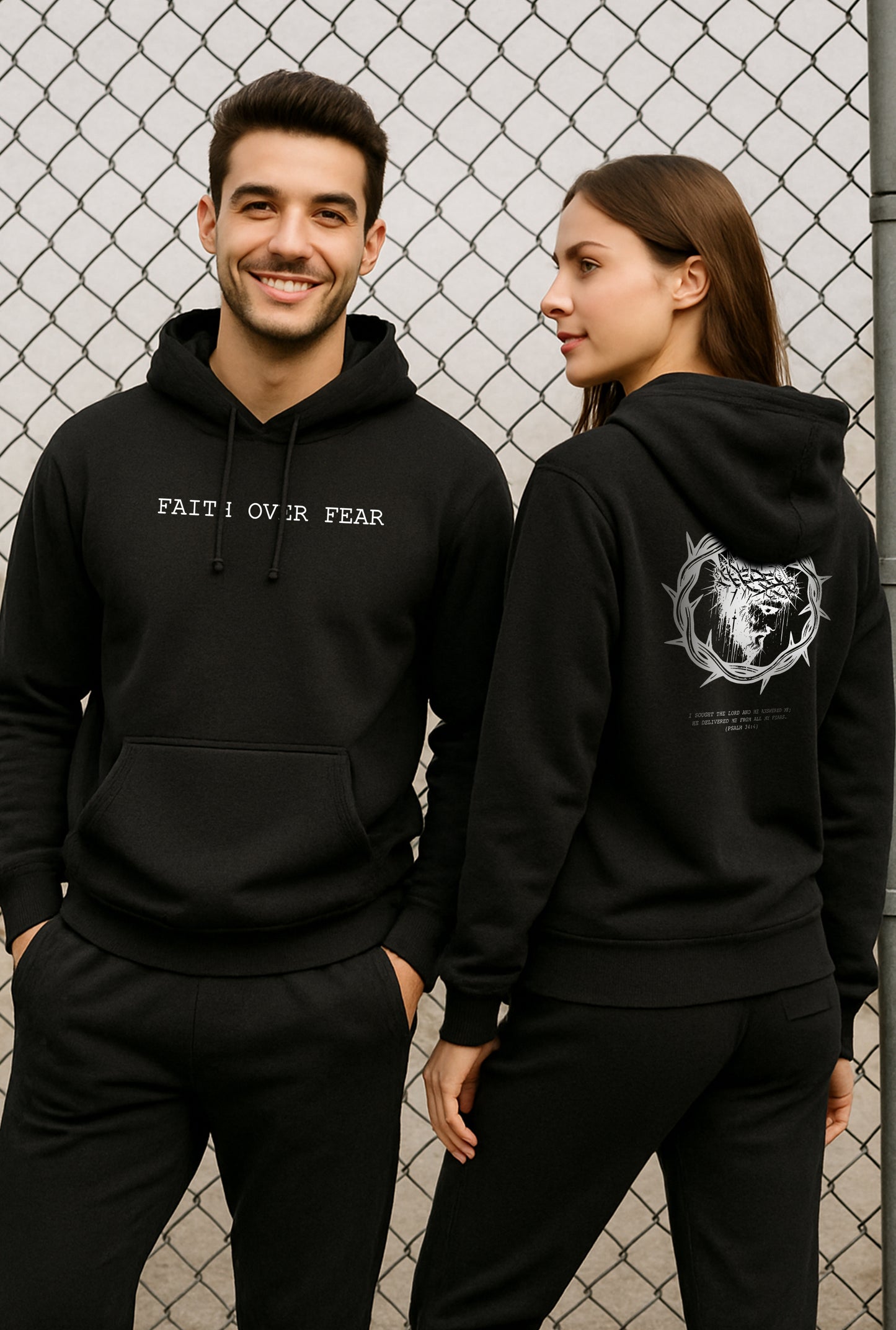 Faith Over Fear Black Hoodie