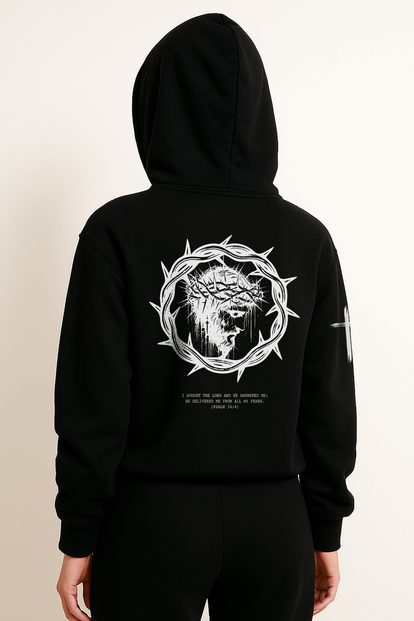 Faith Over Fear Black Hoodie