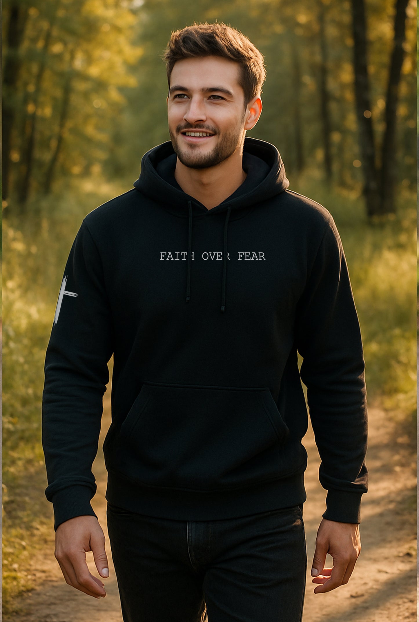 Faith Over Fear Black Hoodie