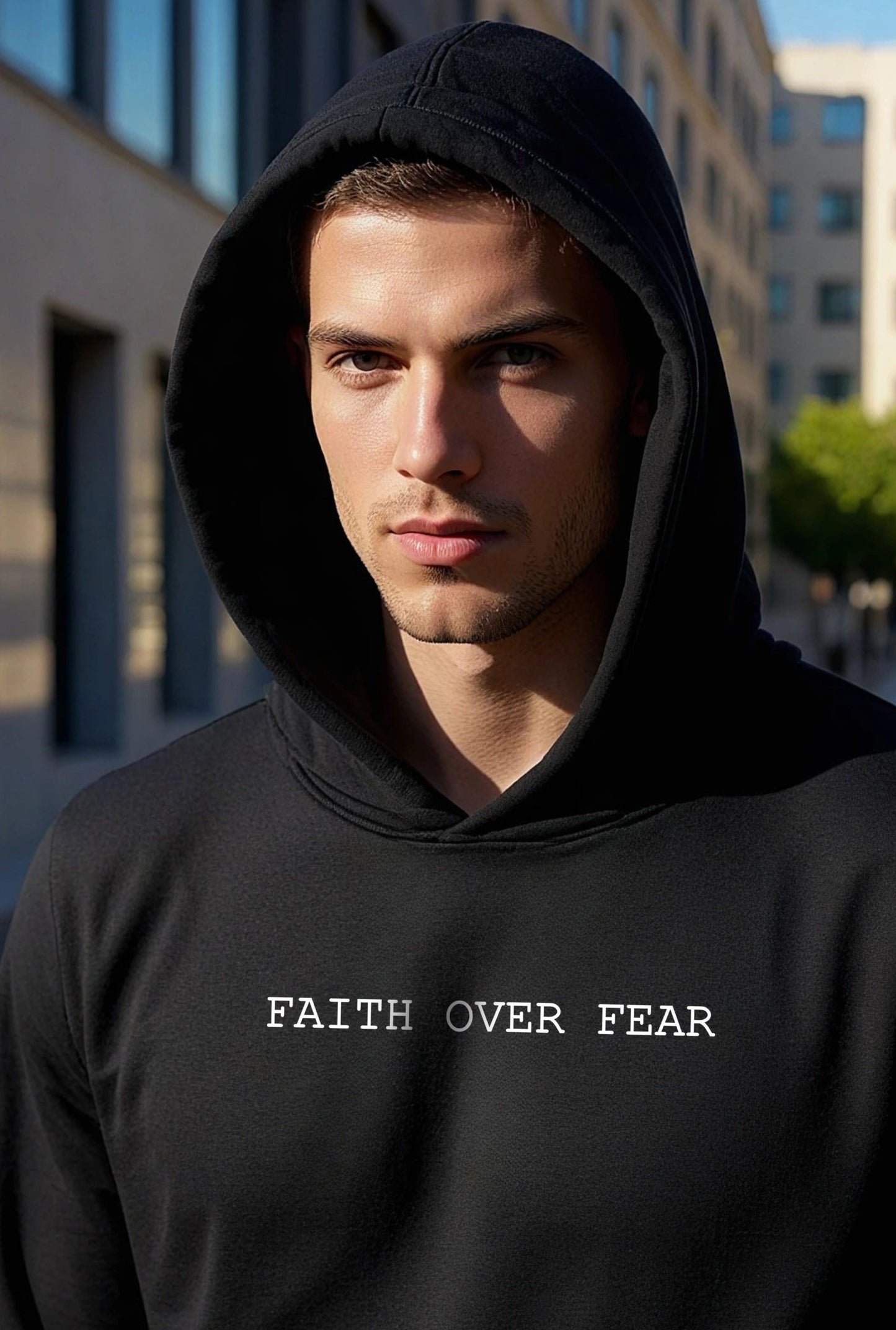 Faith Over Fear Black Hoodie