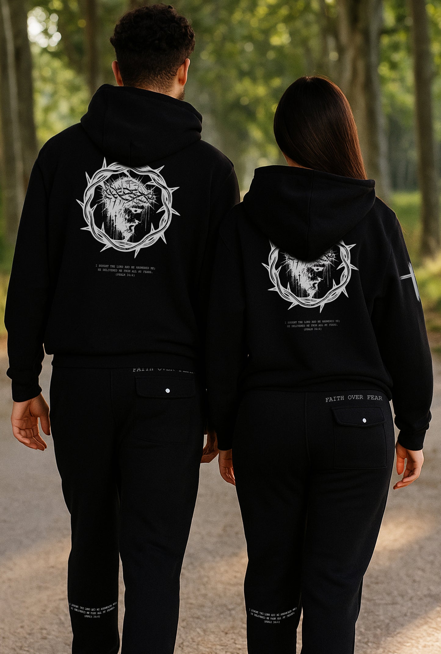 Faith Over Fear Black Hoodie