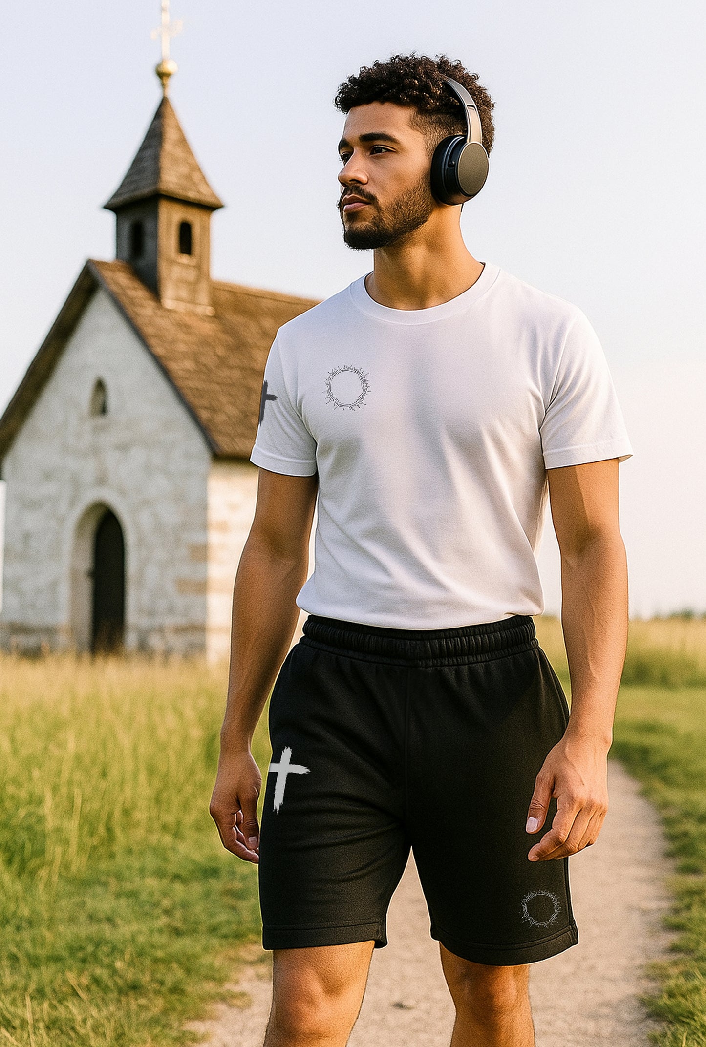 Faith Over Fear Fleece Shorts