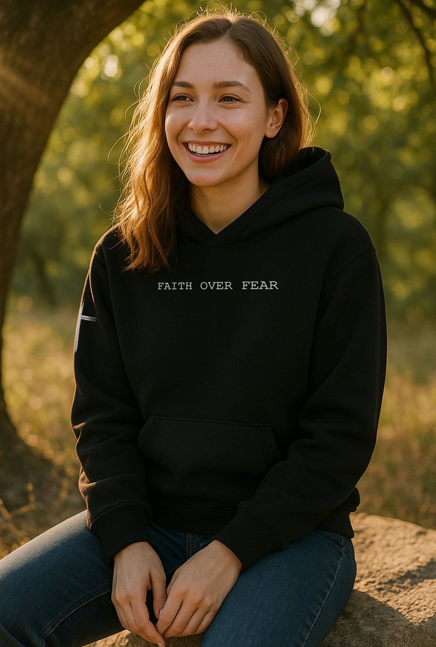 Faith Over Fear Black Hoodie