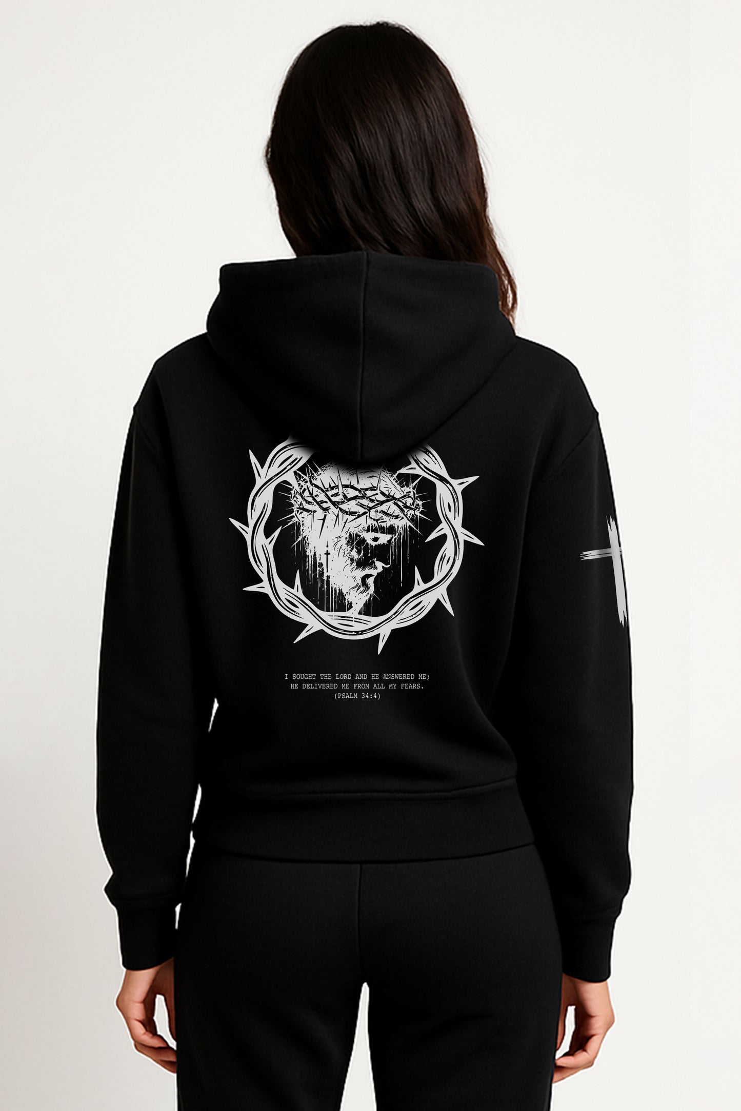 Faith Over Fear Black Hoodie