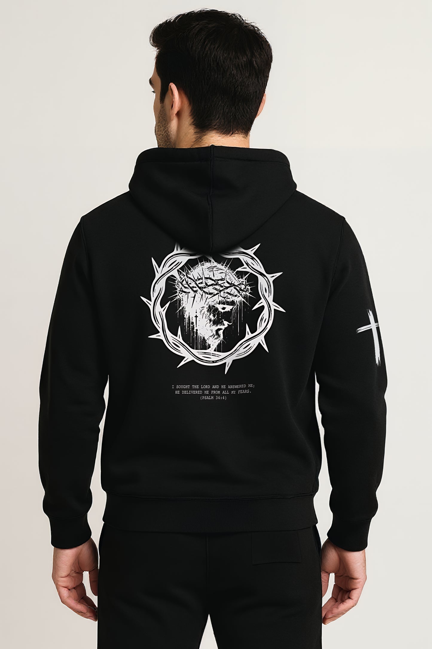 Faith Over Fear Black Hoodie