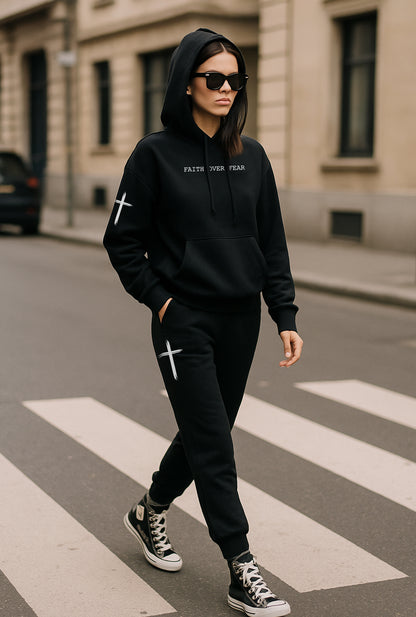 Faith Over Fear Black Hoodie