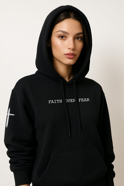 Faith Over Fear Black Hoodie