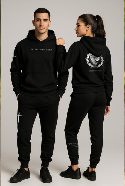 Faith Over Fear Black Hoodie