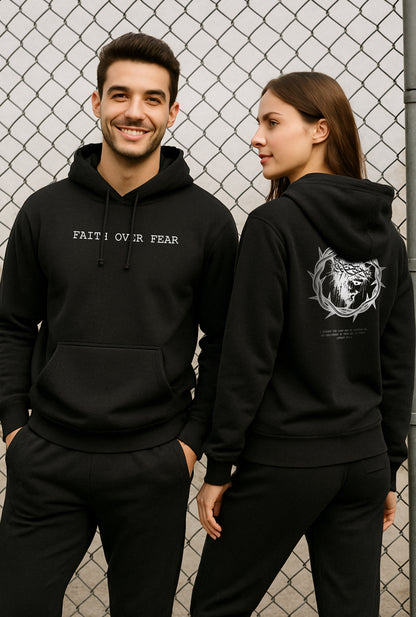 Faith Over Fear Black Hoodie